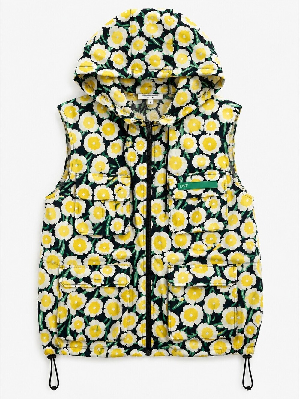 NWT DVF x Target Women’s S Poppy Floral Packable Hooded Utility Vest